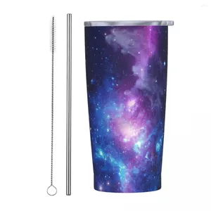 Tumblers Mystery Purple Galaxy Space Tumbler Starry Sky Drinks Water Bottle Heat Preservation Stainless Steel Thermal Mug Car Mugs