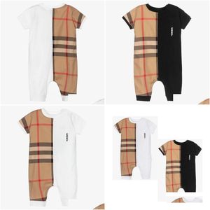 Rompers Bayboys Romper Toddler Kids Lapelシングル胸ジャンプスーツデザイナー幼児用カジュアルカジュアル服ドロップ配達Mathlw