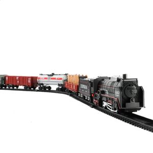 Имитационная модель электропоезда с гусеничной железной дорогой, игрушки на батарейках, классический высокоскоростной железнодорожный поезд, игрушки для детей 240131