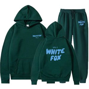 Designer Tracksuit Women White Fox Hoodie Set Two 2 Piece Set Women Clothing Set Sporty Long Sleeved Pullover Hooded Tracksuits Jogging Suits E7CU