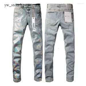 Purple Jeans Purple Brand Jeans Men's Jeans Luxury Trend Purple Man Black High Street Paint Graffiti Pattern Jeans Womens Skinny Trousers Denim Pants for Mens 2472