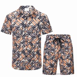 Mens Tracksuits Summer Casual Short Sleeve For Men Kläddesigner Shorts Two-Piece Suit EF9D