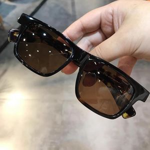 Kare Güneş Gözlüğü Havana Kahverengi Lensler Kutu Öğle Yemeği Moda Moda Yaz Sunnies Sonnenbrille UV Koruma Gözlük Kutu