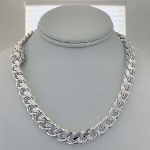 925 Sterling Silver Iced Out Miami Hip Hop Men Sliver Cuban Link Chain 925 Sterling Silver