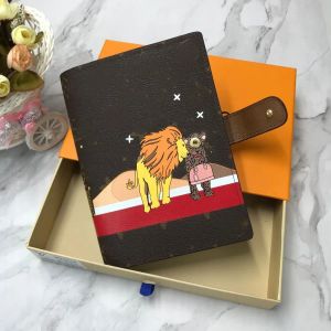 Designer Sunflower Lion Unisex Wallet Luxury Brand Animal Printed Letter Check Women's Notebook Diary Classic Designer Men's Coin Purses Clutch Bags Gift