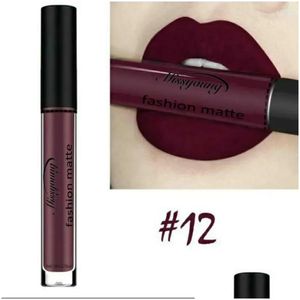 Lipgloss Lippen Make-up Schwarz Rot Lippenstift Tube 18 Farben Veet Matte Cosmetics Tint Wasserdichte Glasur Drop Lieferung Gesundheit Schönheit Otulr