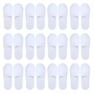 Slippers 20 Pairs Closed Toe Disposable Women Men Ultra-Thin Brushed Plush Non-Slip For El Home Summer Hot With Box