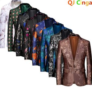 Luxury Mens Suit Jacket Wedding Business Dress Coat Men Fashion Slim Blazer QJ CINGA Costume Homme Big Size M5XL 6XL 240124