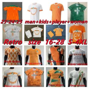 2023 2024 Spielerfans Fußballtrikot Cote D Ivoire Nationalmannschaft Heim Auswärts Elfenbeinküste DROGBA KESSIE Maillots De Football Männer Uniformen Afrikameisterschaft Männer Kinder Trainingsset