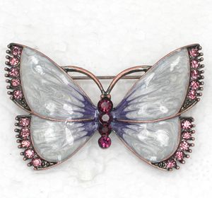 Cała kryształowa broszka z enamelingowlą broszki motylki Masowe kostiumy bozie biżuteria C8664925792