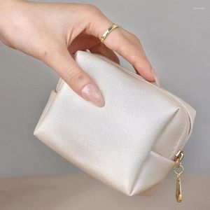 Cosmetic Bags PU Leather Mini Bag Small Coin Lipstick Earphone Holder Storage Pouch Women Wash Toiletry Makeup Organizer