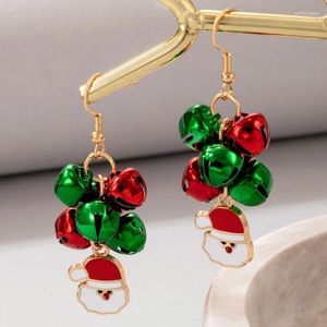 Dangle Earrings Funny Santa Claus Earring For Women Lovely Colorful Bells Alloy Girls Christmas Jewelry Gifts 20659