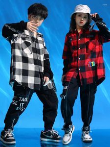 Stage Wear Boys Hip Hop Dance Costumes Tooling Tide Kids Handsome Girl Jazz Outfits Performance Clothes Street AYY071