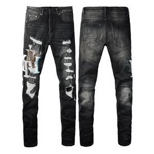 Дизайнерские джинсы мужские брюки льняные брюки хип-хоп мужчины. Джинсы расстроенные разорванные байкерские мотоциклетные джинсы для мужчин 28-40