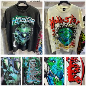 maglietta grafica camicie firmate da uomo camicia Hellstar t-shirt vestiti pantaloni a vita bassa maglietta tessuto graffiti di strada Lettering stampa lamina vintage cotone estivo Vestibilità ampia