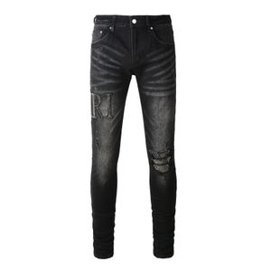 Jeans roxo masculino jeans buraco azul claro cinza escuro Itália marca homem calças compridas calças streetwear jeans skinny slim reto biker jean para desfiado / rasgado