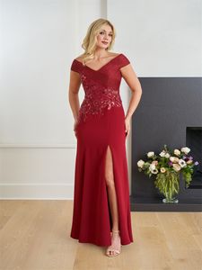 Elegant Mermaid Mother Of The Bride Evening Dresses Long Dresses Formal Dresses Sleeveless High Side Slit Formal Occasion Prom Gown vestidos de novia