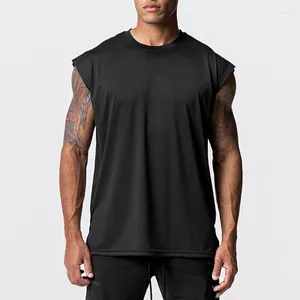 Herrtankstoppar överdimensionerade gymklädernät, klippt av ärmlös skjorta fitness topp män kroppsbyggande sportkläder muskelvästar träning tanklop