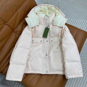 Piumino da donna Parka designer 2023 Autunno / Inverno Nuova giacca in tela di cotone con stampa completa 4PZ1