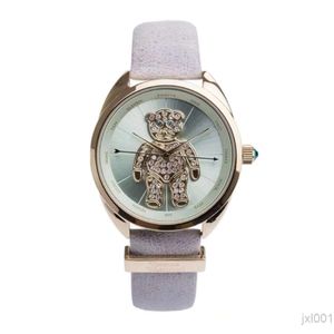 Planet Designer Viviane Westwood Watches High Quality VivienenWestwoods Female Battery Watch Satellite Viviance Little Bear Ceramic Shell Mother Quartz Watch