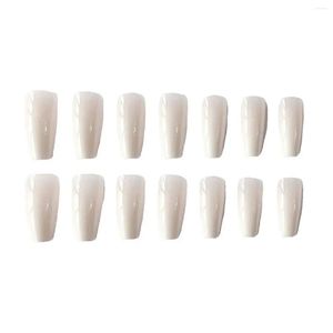 False Nails Long White Solid Color Artificial Nail Decoration Diy Press-On For Professional Salon Supply Drop Delivery Health Beauty A Otso6