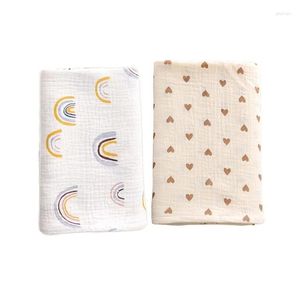 Cobertores Swaddling Bebê Coração Padrão para Meninos Meninas Macio Leve Recebendo Cobertor Gota Entrega Crianças Maternidade Berçário Cama Otrcw