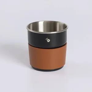 マグカップ耐久性のあるウォーターカップ掃除が簡単なコーヒーの錆びたく屋外ピクニックマグカップ