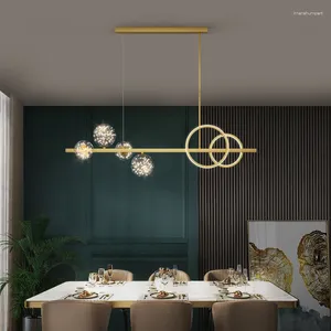 Lampadari Luci Moderne LED Lampade di luminosità di lusso Camera da letto Sala da pranzo Soggiorno Sala studio Corde sospese lunghe Decorazioni creative per interni