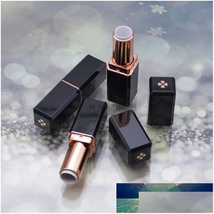 Packing Bottles Wholesale 100Pcs/Lot Empty Lipstick Tube Diy Homemade Black Wrap With Diameter 12.1Mm High Quality Refillable Drop D Dh2Tm