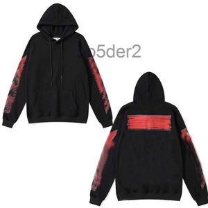 Mens Hoodies Trend Sweatshirts Ins Paris Designer Hooded Black Off White Women Stylist Alfabet Rainbow Print Hoodie Street Luxury Coat Size S M L XL XXL QDEH