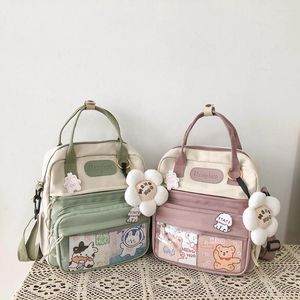 Okul çantaları Japon estetik mochilas büyük kapasiteli moda sırt çantası Kawaii pimleri ile öğrenciler jk üniforma okul çantaları sevimli küçük sırt çantaları