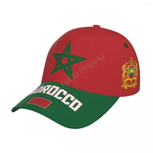 Ball Caps unisex maroko flaga fajna marokańska czapka baseballowa dla dorosłych patriotyczna kapelusz dla fanów piłki nożnej mężczyźni kobiety