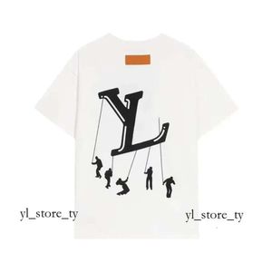 Luxury Louisely T-shirt Designer V Men's T-shirt Summer Vittonly High Quality Tees Tops For Mens Womens 3D Letters Monogrammed T-shirts Shirts Asian Size S-3XL 1153