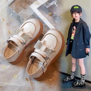 Kids Casual Shoes Children's Leather Shoes for Toddlers Girls Party Flats Kids Loafers Bowtie Shoes for Kids Girls Lolita Shoes 240127