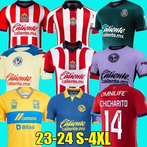 2023 2024 Chivas de Guadalajara camisas de futebol 23 24 Home Away Terceiro Chicharito Especial D.Valdes Giovani Gignac Tigres Uanl Club America America Football Shirts S-4xl