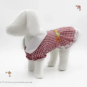 Cão vestuário 2024 gato filhote de cachorro pequeno vestido menina roupas verão pet yorkshire pomeranian poodle bichon maltese schnauzer trajes