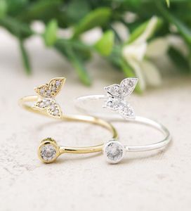 Modemarken Kristallring 18 Karat Roségold vergoldet Diamant-Schmetterlingsring Schmuck Frauen Verkauf von Produkten, um das Geschenk zu senden5332730