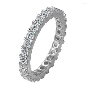 Pierścienie klastrowe Diwenfu oryginalne 925 srebrne bejdia pierścienia diamentowego dla kobiet Bizuteria Wedding Anillos de femme kamień szlachetny