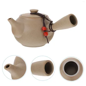 Conjuntos de louça Stoare Side Handle Pot Chá Servindo Teaware Home Chaleira Mini Cerâmica Bruta Decorativa Bule Casa Escritório Recipiente de Café