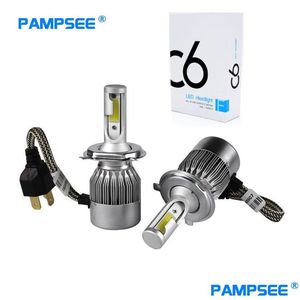 Fari per auto 2 pezzi H4 H7 Led faro per auto C6 H1 H3 faro luce H11 Hb3 9005 Hb4 9006 9007 H13 6000K 72W 7600Lm All In One 9005/Hb Dhcgl