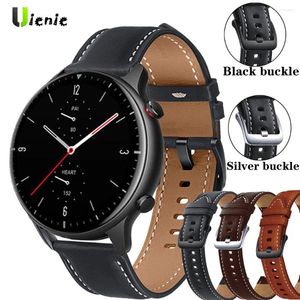 Watch Bands 22mm Strap For Huami Amazfit GTR 2 2E Genuine Leather Band Gtr2 47mm Stratos 3 Bracelet Watchband Wristband