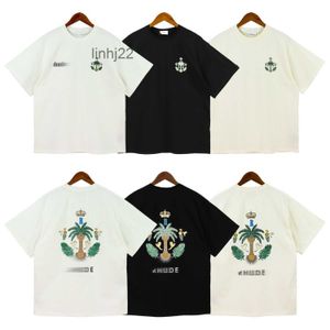 Herr t-shirts 100%bomull lyx varumärke rhude skjorta mode herr designer skjortor män avslappnad topp kort ärm högkvalitativ tshirts tees US14mau2wgu2wg