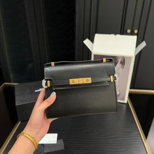 2024 New10a Kalite Manhattan Çanta Tasarımcı Çanta Kadınlar için Debriyaj Çanta Cüzdanları Omuz Çantası Omuz Çantası Orijinal Deri Lüks Crossbody Altın Kaplama Toka Flap Messenger Çantası