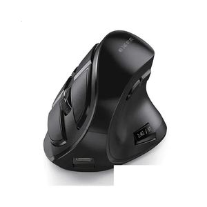 Ratos Seenda Recarregável Mouse Vertical Bluetooth 5.0 3.0 Sem Fio para Laptop PC Ipad 2.4G USB Ergonômico Gaming 240119 Drop Delivery C OTAQQ