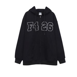 F426 Designer Hoodies Mens Hoodie Homens e Mulheres Qualidade Pendulares Desgaste Casual Moda Solta Roupas de Mangas Compridas High Street Impresso Carta Regular AAA