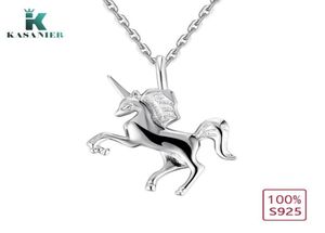 KASANIER 100 925 Sterling Silver Women Necklace Flying Unicorn Figure Pendant FASHION Jewelry Factory 1569943