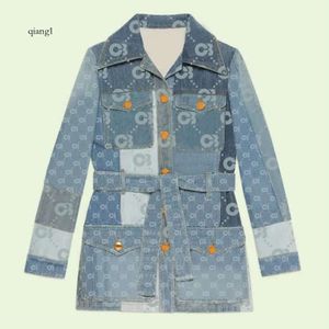 Giacche firmate da donna estive Cappotto G Lettere Giacca da tuta autunno manica lunga Jean Denim Blue Street Style