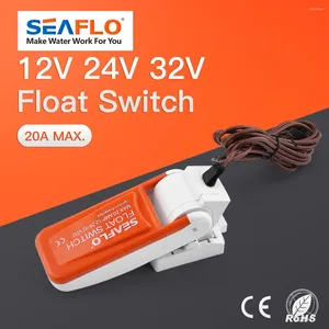 Todo o terreno rodas 12v 24v 32v bomba de esgoto automática interruptores flutuador fluxo para acessórios do barco água submersível marinha seaflo