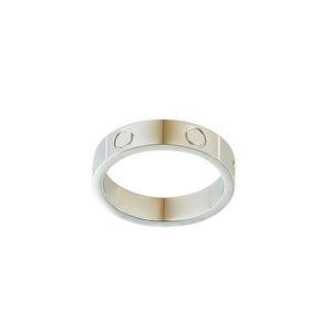 2024 Classic Ring Titanium Steel Silver Love Ring Men and Women Rose Gold Jewelry for Lovers Par Rings Gift DiamondQ1