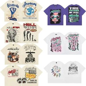 ヘルスターメンズTシャツデザインメンズTシャツプリント半袖ティーメンズ女性洗浄